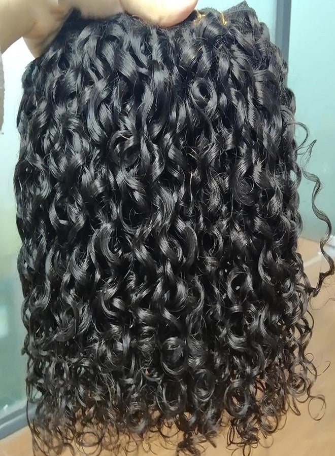 JYZ 16A Double Weft Pixie Bouncy Curly Human Hair Bundles 20 Inch 1 Bundle Burmese Curly Human Hair Bundles 3C4A 100% Unprocessed Brazilian Raw Virgin Hair Extensions Quick Weave Extensions Natural Color - Image 5